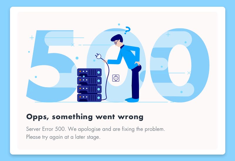 علت نمایش ارور 500 چیست